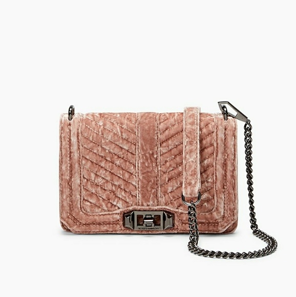 Rebecca Minkoff Handbags - REBECCA MINKOFF Chervon Love Velvet Pink